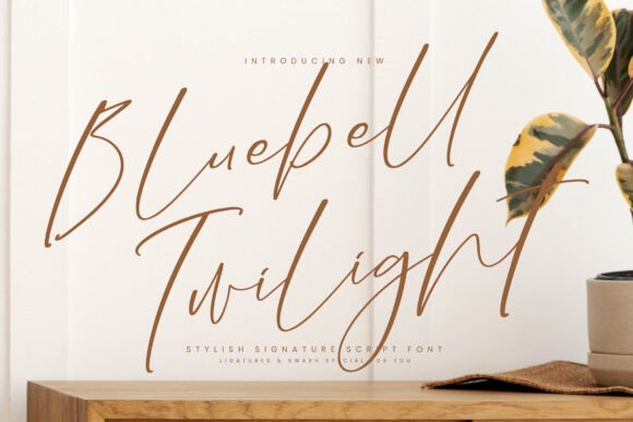 Bluebell Twilight: The Stylish Signature Font for Editors