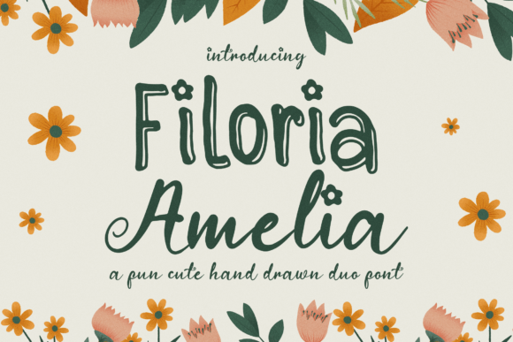Filoria Amelia: A Playful Hand-Drawn Font Duo for Brand Builders