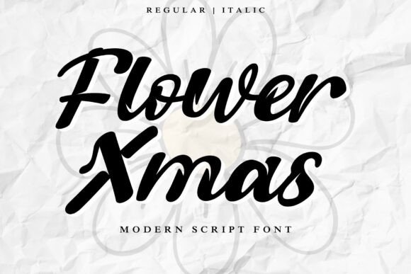 Flower Xmas: A Modern Script Font for Web Designers