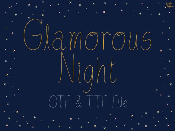 Glamorous Night: A Flowing Script Font for Refined Branding