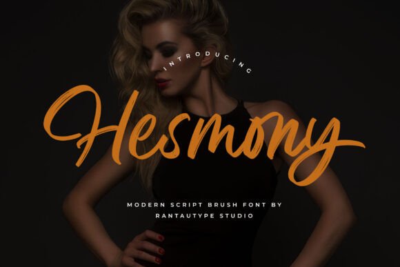 Hesmony: A Brush Script Font for Modern Editorial Design